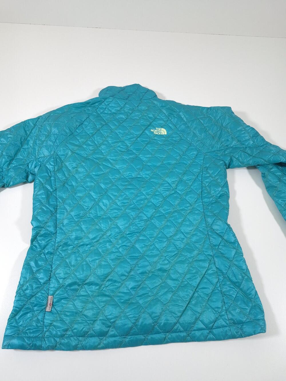 The North Face Jacket Womens Large Blue ThermoBall Quilted Puffer Insulated Zip - Picture 6 of 11